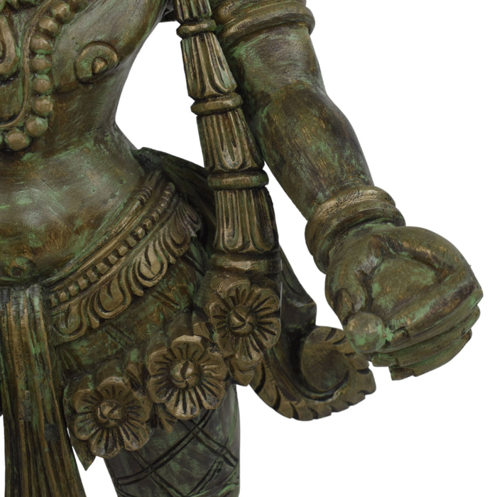 Dwarapalaka Teal Olive green