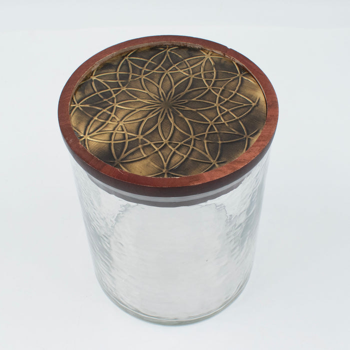 Mason Jar with Wooden Lid