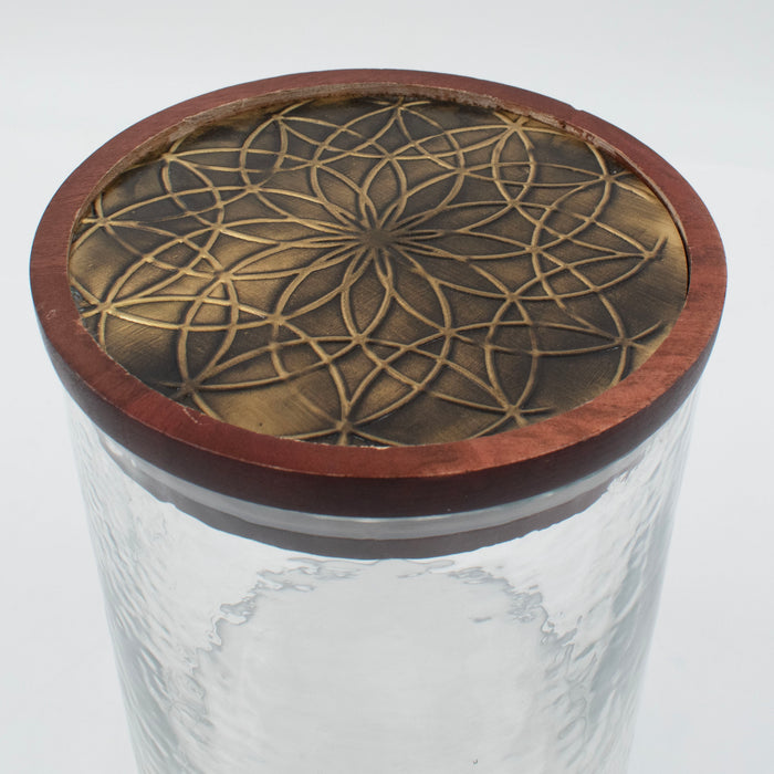 Mason Jar with Wooden Lid