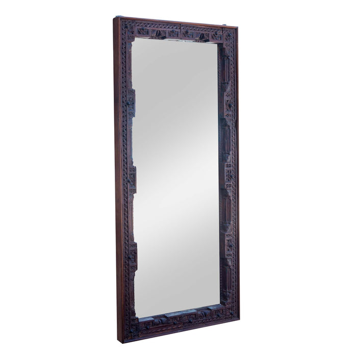 Kurush Recycle Teak Brass Mirror