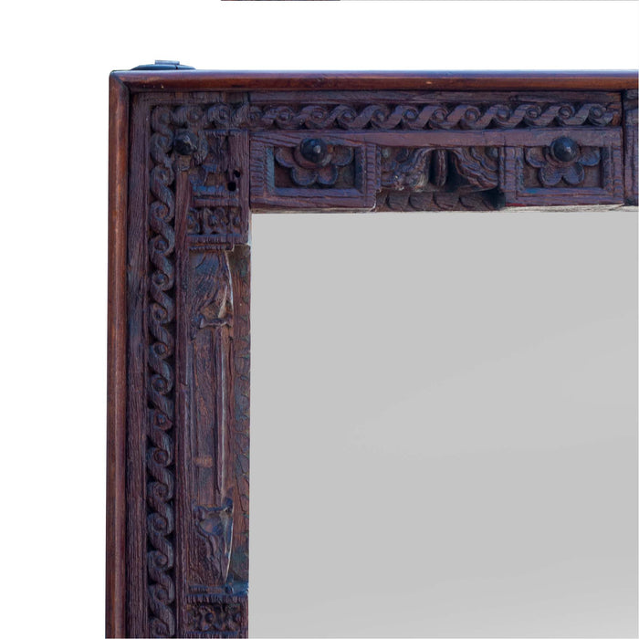 Kurush Recycle Teak Brass Mirror