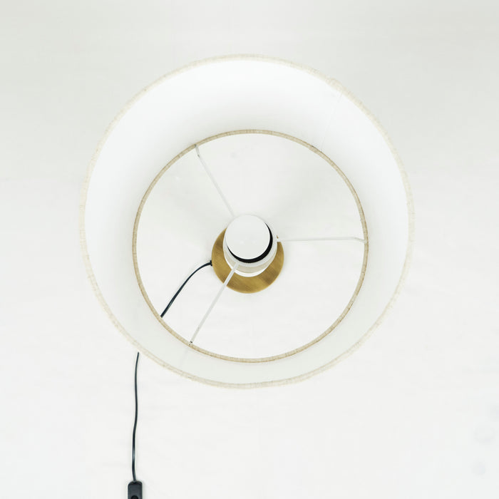 Couter Circular Table Lamp White Marble