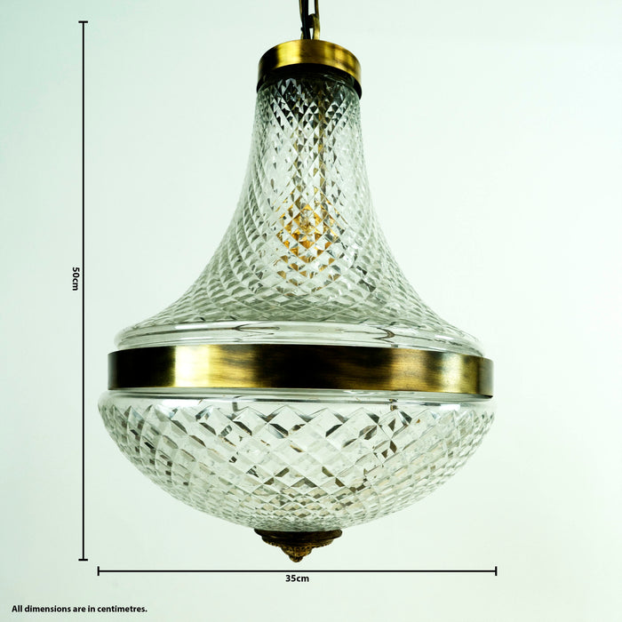 Luzette Brass Pendant lamp Diamond