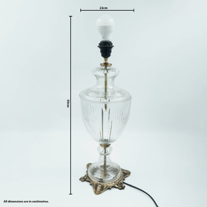 Meredith Cut Glass Table Lamp (Stand)
