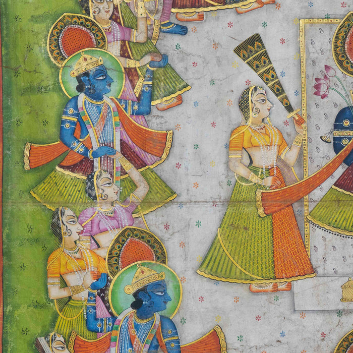 Shreenathji  raas leela Pichwai painting With Frame