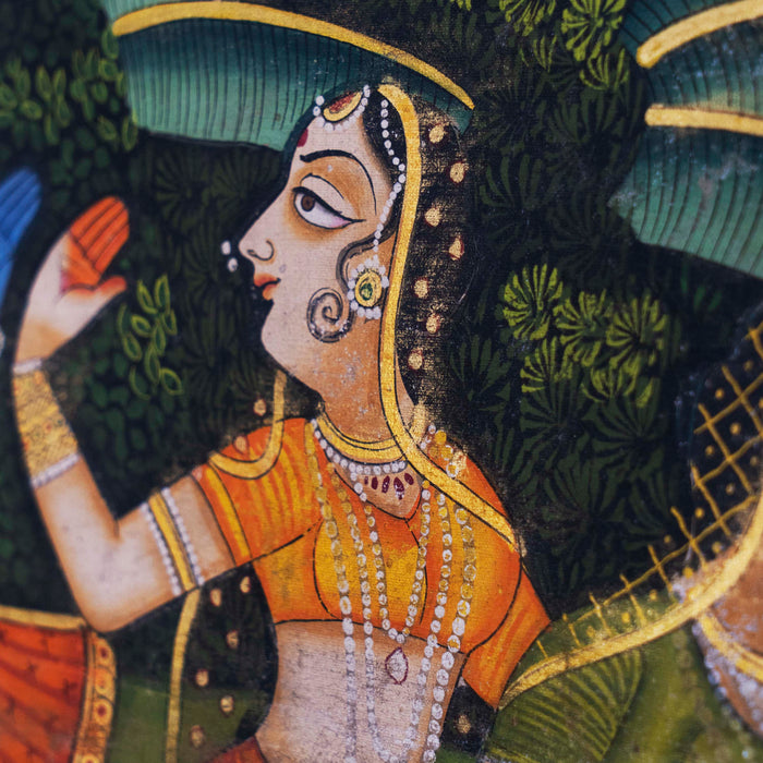 Shreenathji  raas leela Pichwai painting With Frame