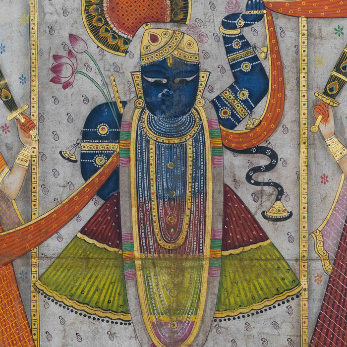 Shreenathji  raas leela Pichwai painting With Frame