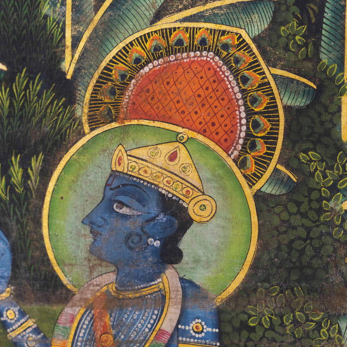 Shreenathji  raas leela Pichwai painting With Frame
