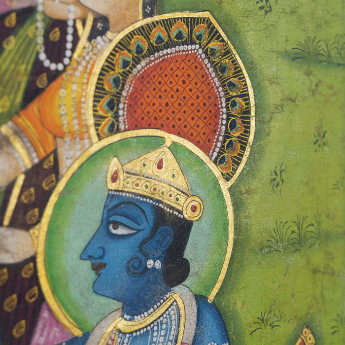Shreenathji  raas leela Pichwai painting With Frame