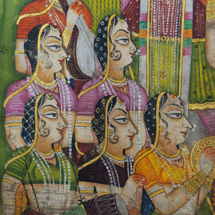 Shreenathji  raas leela Pichwai painting With Frame