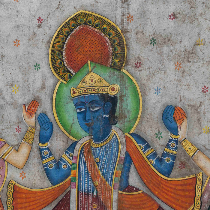 Shreenathji  raas leela Pichwai painting With Frame
