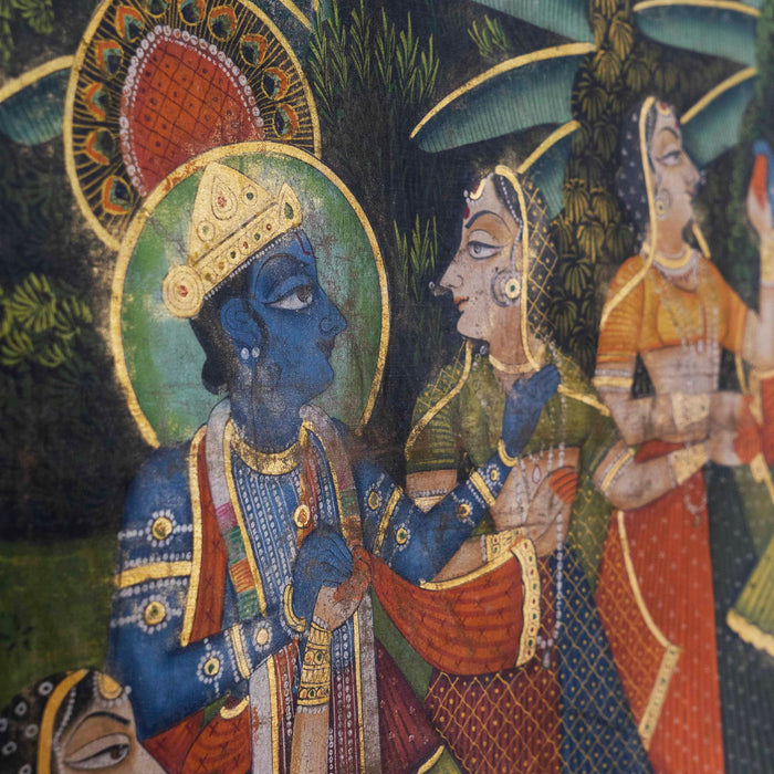 Shreenathji  raas leela Pichwai painting With Frame
