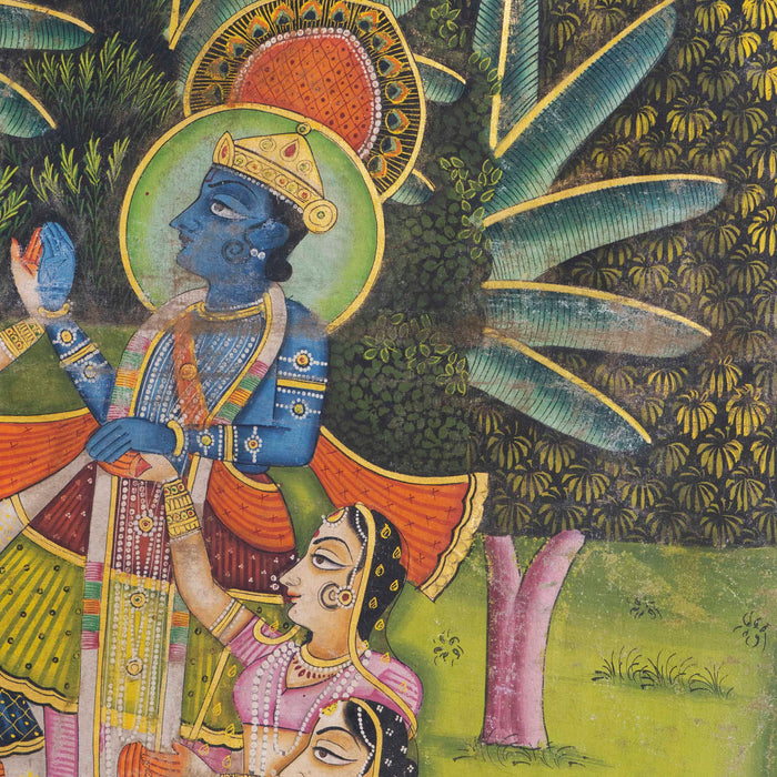 Shreenathji  raas leela Pichwai painting With Frame