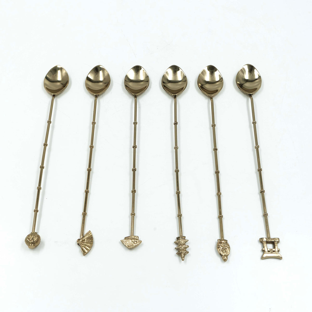 Buy Spoons Idayat Pagoda Cocktail Gold Spoon (Set of 6) Shop at The