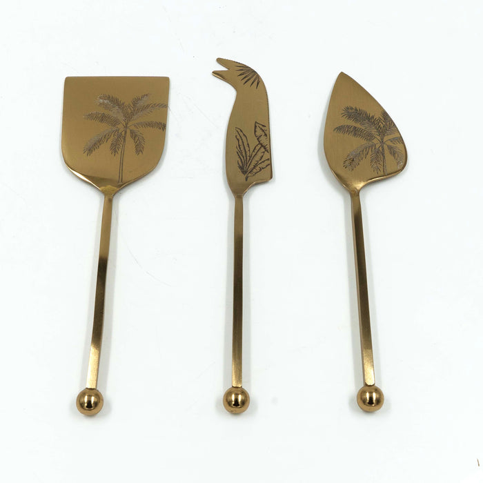 Idayat Palm Cheese Gold Knife (Set of 3)