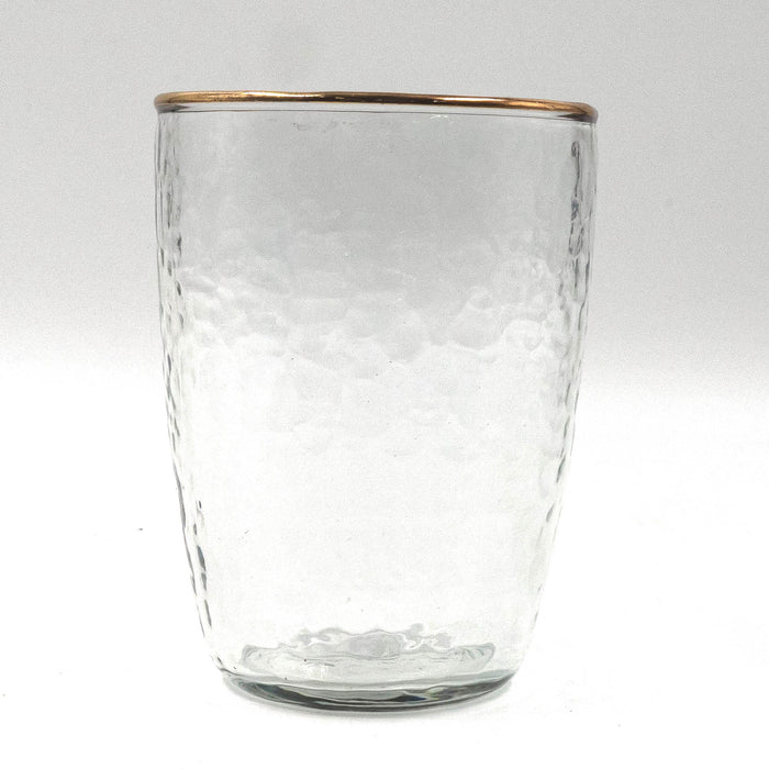 Water Cooler Glass Gold Rim
