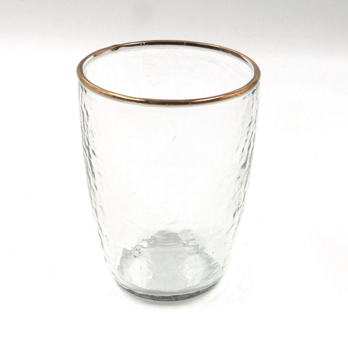 Water Cooler Glass Gold Rim