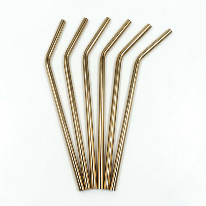 Idayat Gold Minimal Straws (Set of 6)