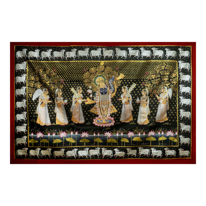 Sharad Poornima Rajbhog swaroop Pichwai Painting with Frame