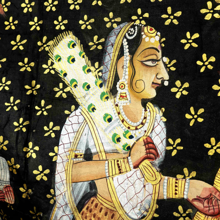 Sharad Poornima Rajbhog swaroop Pichwai Painting with Frame