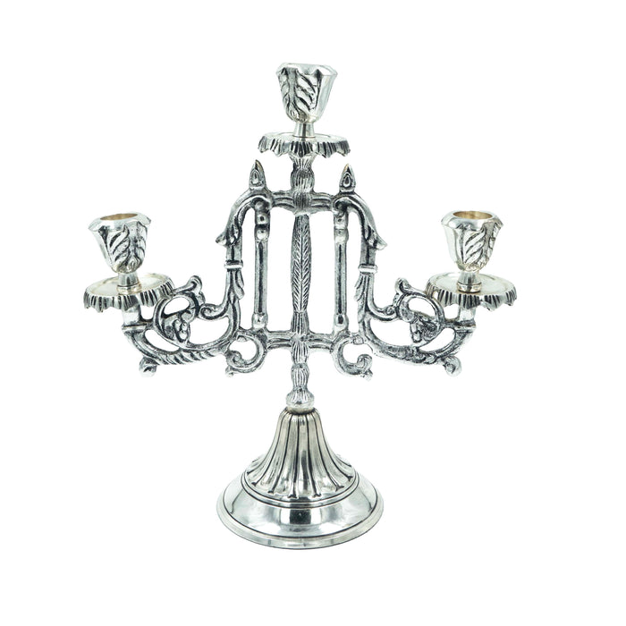 Inayat Candle Stand 3 Tier Silver Antique
