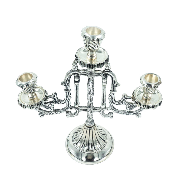 Inayat Candle Stand 3 Tier Silver Antique