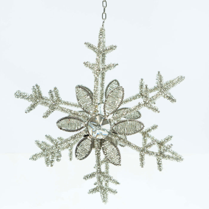 Handcrafted Floral Snowflake T-Light Holder