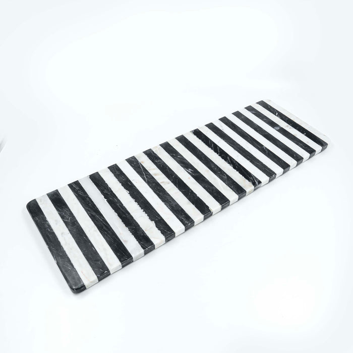 Cheese Board Long Black and White Strip