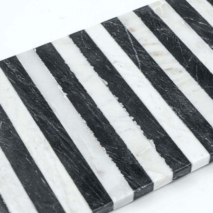 Cheese Board Long Black and White Strip