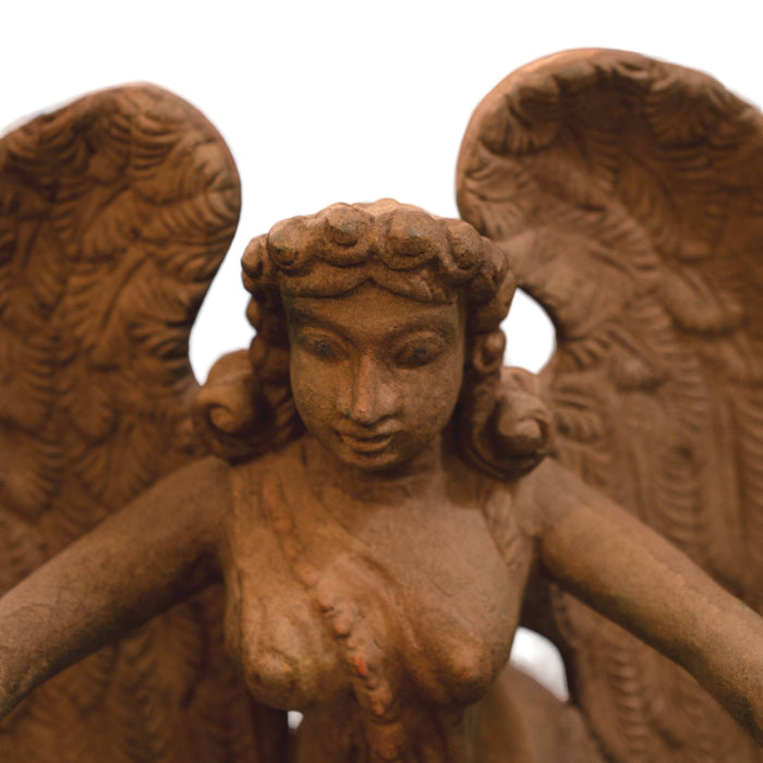 Wooden temple Angel with base