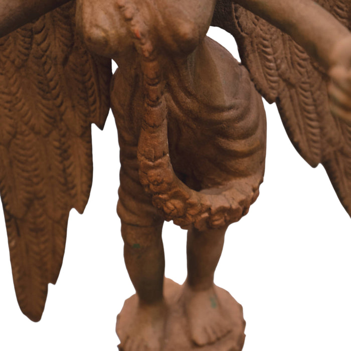 Wooden temple Angel with base