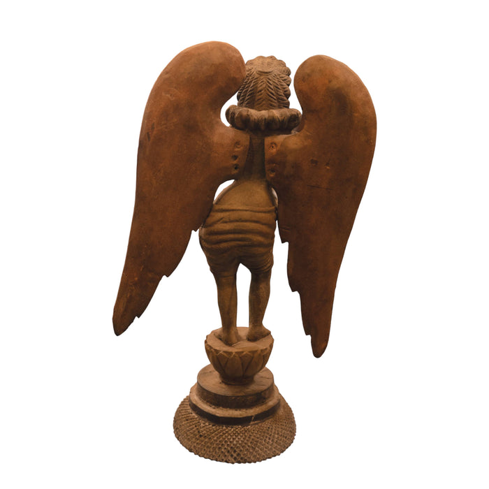 Wooden temple Angel with base