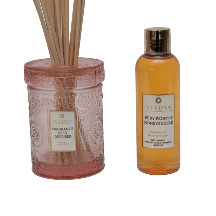 RUBY PEONY & HONEYSUCKLE BOUQUET REED DIFFUSER SET