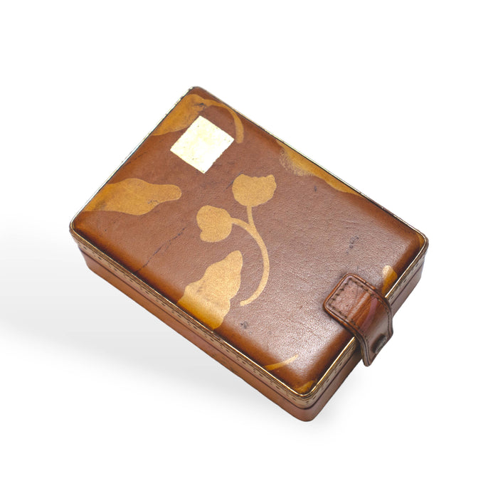RING CASE LEATHER FAUX SUED
