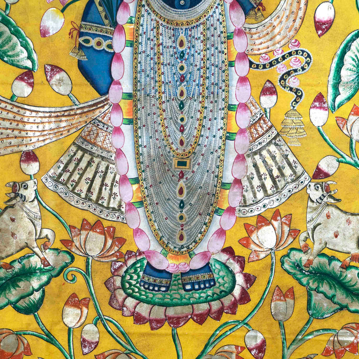 Shri Rajbhog Swaroop Kamal Talai Pichwai Painting