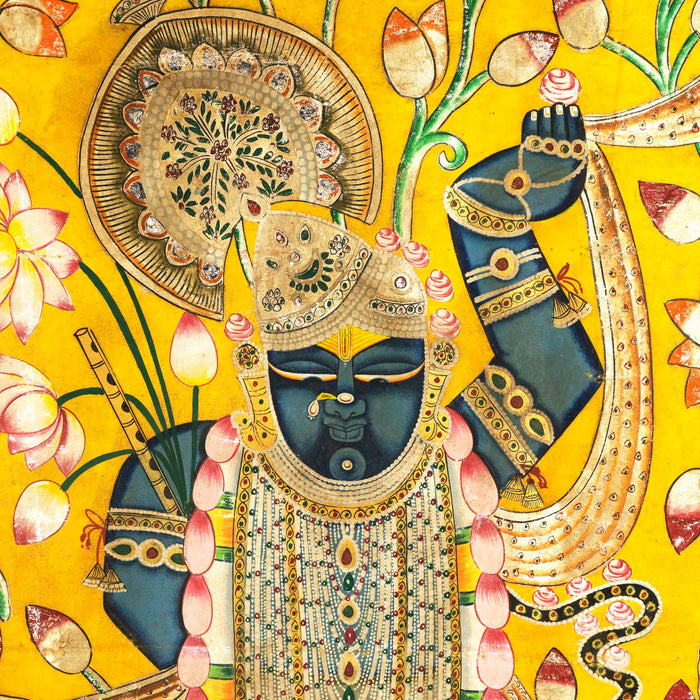 Shri Rajbhog Swaroop Kamal Talai Pichwai Painting