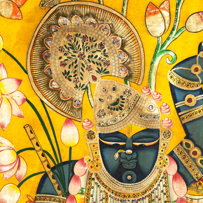 Shri Rajbhog Swaroop Kamal Talai Pichwai Painting