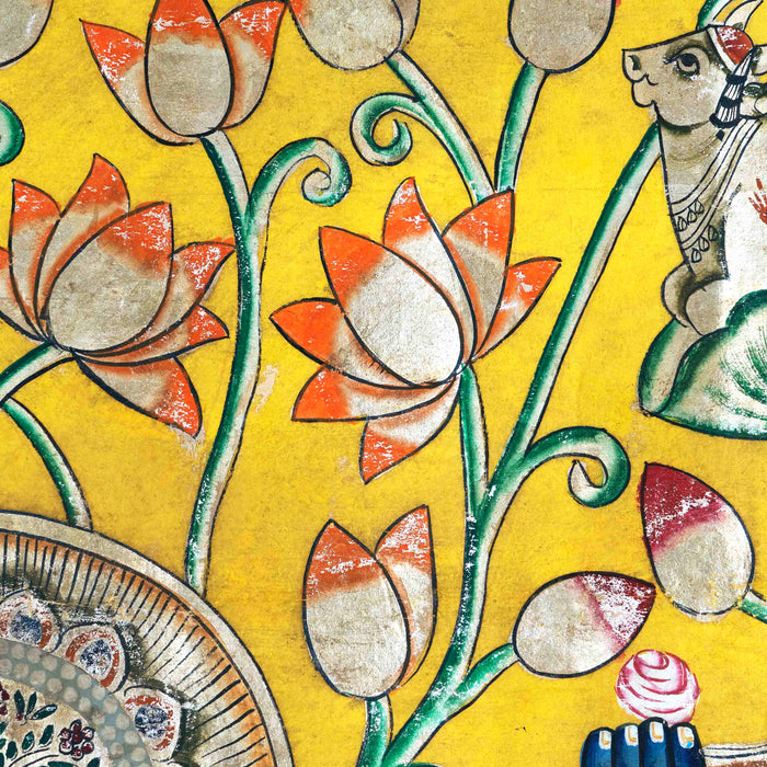 Shri Rajbhog Swaroop Kamal Talai Pichwai Painting
