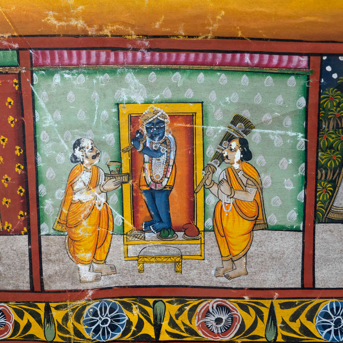 Shri Nath Ji Temple Map Pichwai Painting with Frame