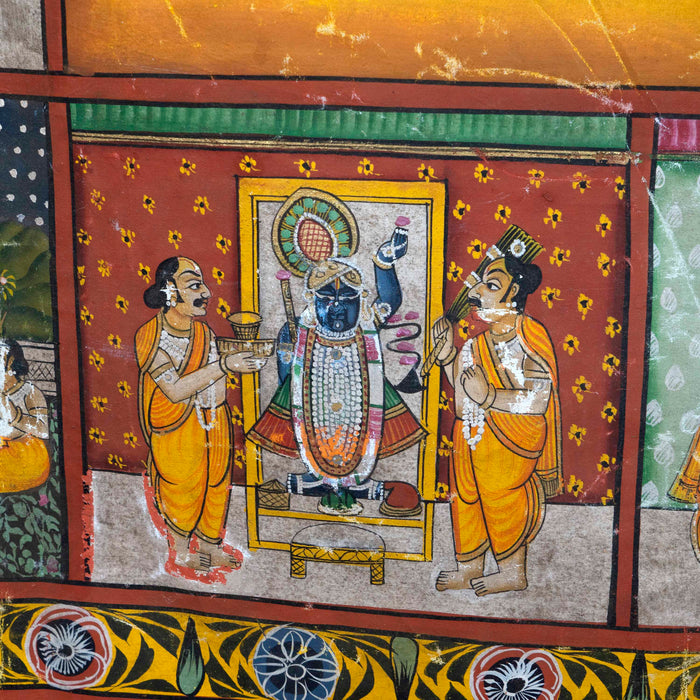 Shri Nath Ji Temple Map Pichwai Painting with Frame