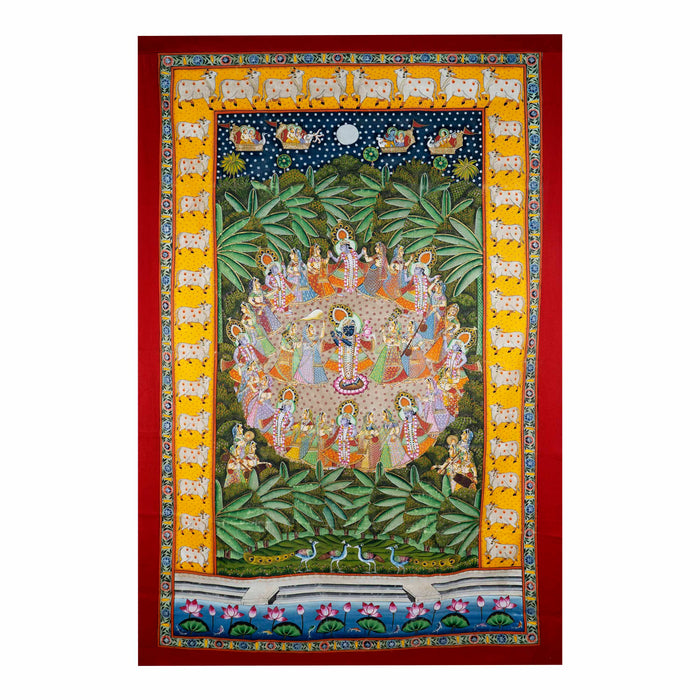 Shri Maha Raas leela Pichwai Painting with Frame