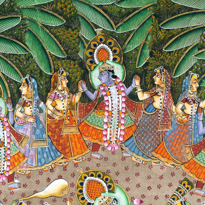 Shri Maha Raas leela Pichwai Painting with Frame