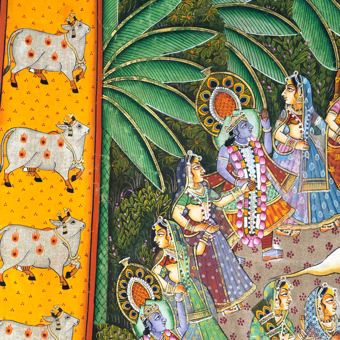 Shri Maha Raas leela Pichwai Painting with Frame