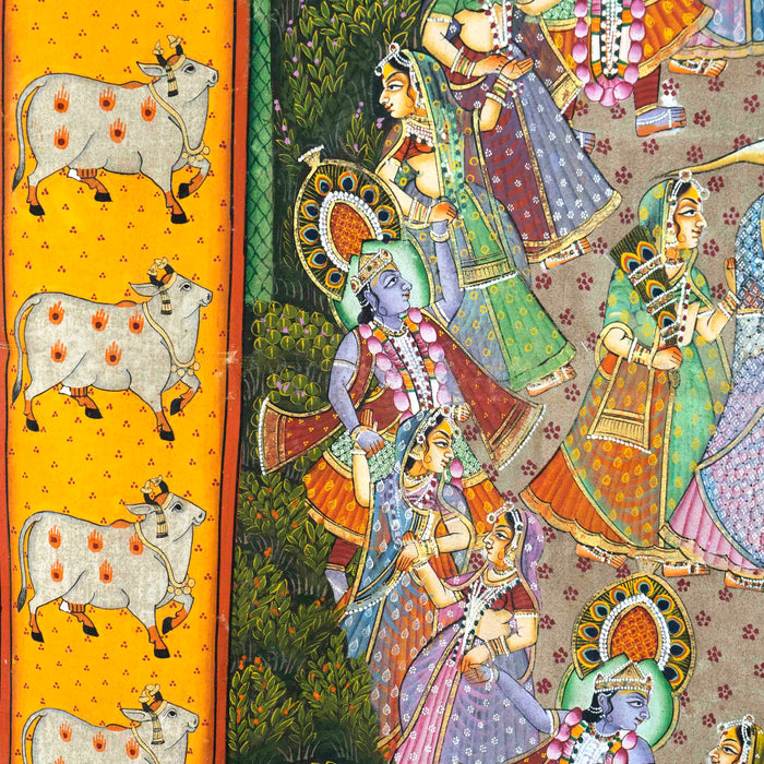 Shri Maha Raas leela Pichwai Painting with Frame