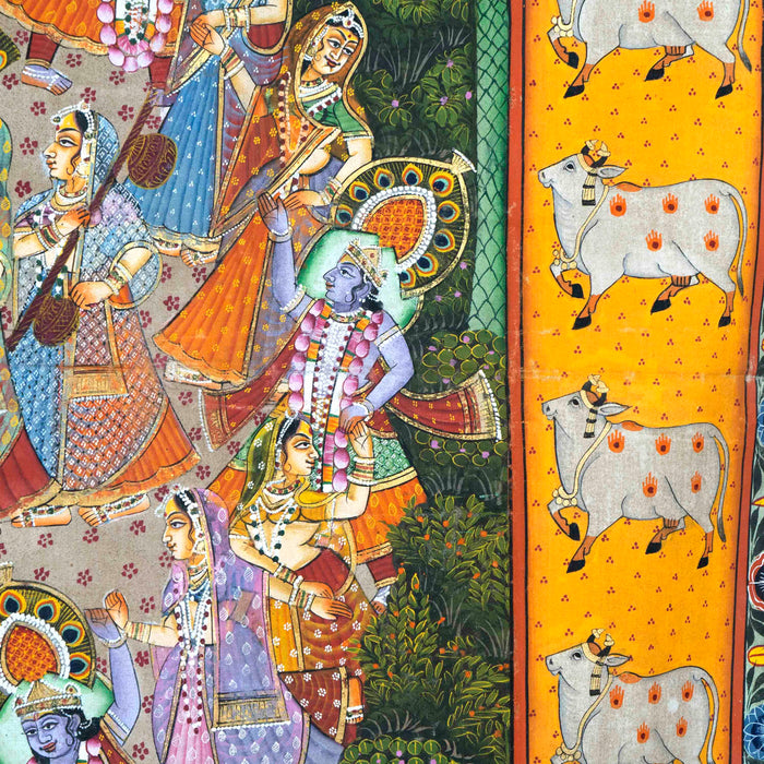 Shri Maha Raas leela Pichwai Painting with Frame