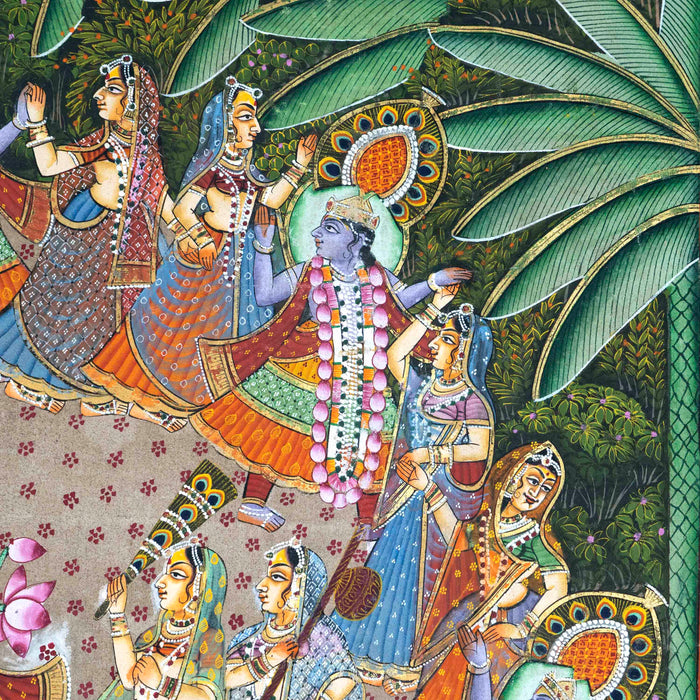 Shri Maha Raas leela Pichwai Painting with Frame