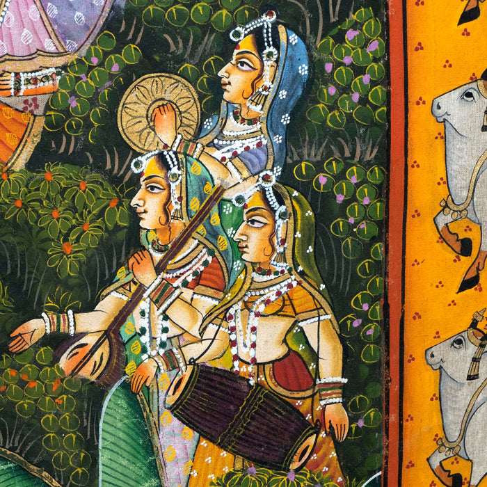 Shri Maha Raas leela Pichwai Painting with Frame