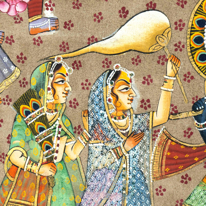 Shri Maha Raas leela Pichwai Painting with Frame