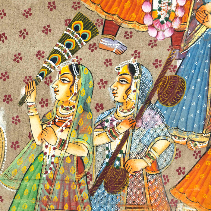 Shri Maha Raas leela Pichwai Painting with Frame
