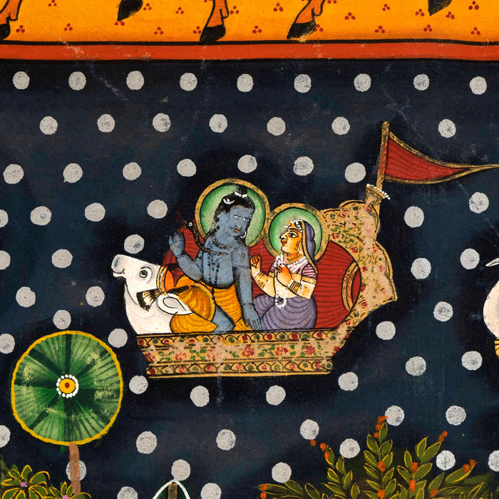 Shri Maha Raas leela Pichwai Painting with Frame